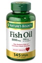 Aceite de pescado abundante de la naturaleza Omega-3 1000 mg Softgels 145 ea