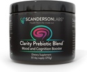 Clarity Prebiotic Blend – Optimize Gut and Mood a través del eje Gut-Brain – un mes de suministro – Fácil de usar, un Scoop se mezcla con líquido o alimentos – Vegan, libre de soja, libre de gluten, no GMO
