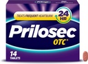 Prilosec OTC, Omeprazole Delayed Release 20mg, Acid Reducer, Treats Frequent Heartburn for 24 Hour Relief, All Day, All Night*, Heartburn Medicine, 20mg, 14 Tablets