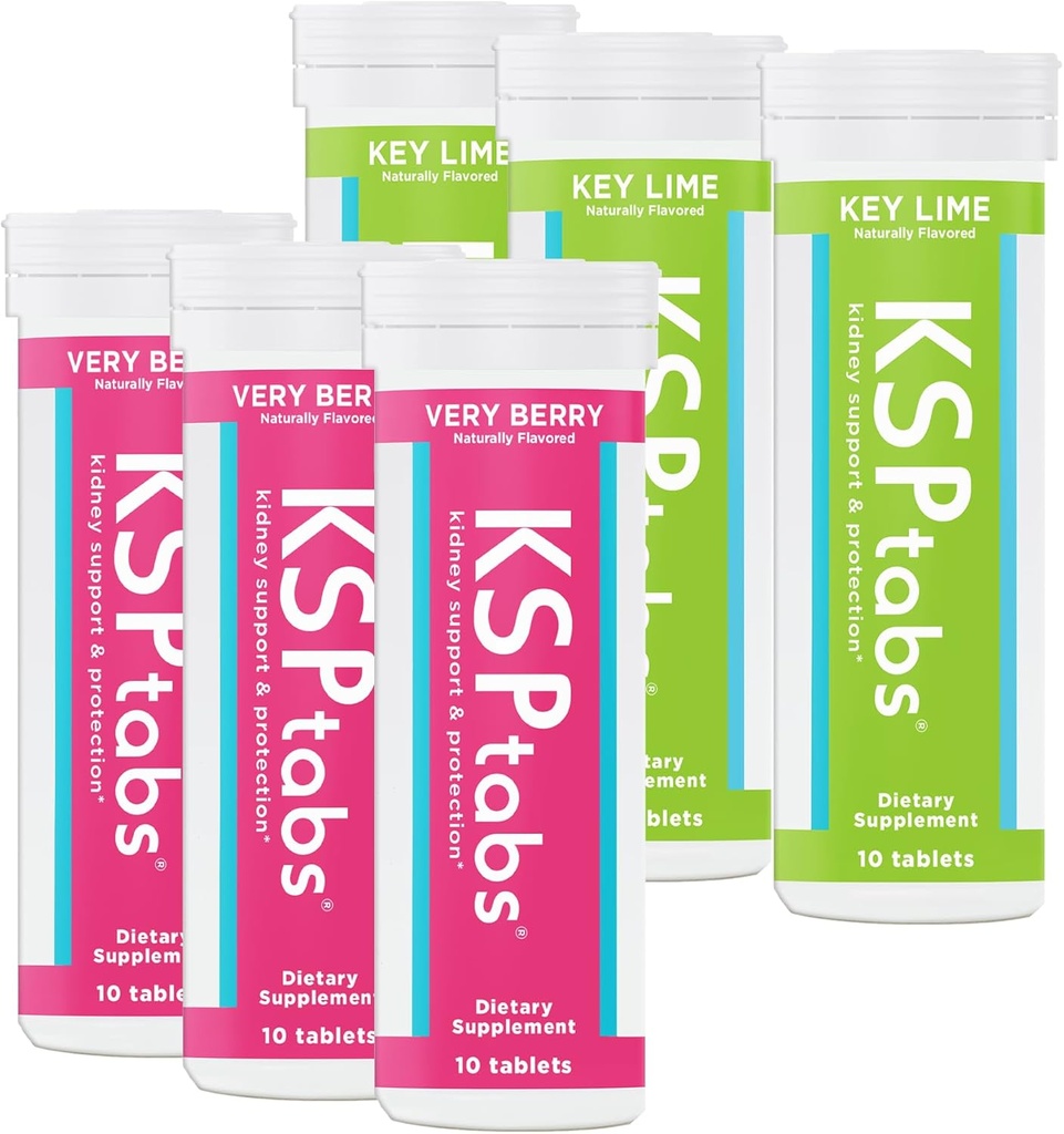 Berry " Lime All Natural Hydration " Kidney Health Supplement to Combat Calcium Oxalate Crystal Formation, Mixed Flavor-6 Pack