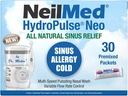 NeilMed HydroPulse Neo. Multi-Speed Electric Pulsating Nasal Sinus Irrigation System con 30 Sinus Rinse Premixed Packets.