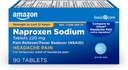   Basic Care Headache Pain Relief Naproxen Sodium Tablets 220 mg, Also Relieves Arthritis, Muscular Aches, Backache, Menstrual Cramps and Toothache, 90 Count