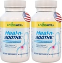 HEAL-N-SOOTHE Joint Support Supplements - Proteolytic Enzymes like Bromelain & Papain, with Boswellia, Turmeric " Ginger- Promotes Protein Digestive Function " Body Defense Wellness- 90 Count (2 Pack)