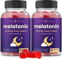 Melatonin Gummies for Kids &amp; Adults Silencio Natural Sleep Aid Drug-Free, Vegan Berry Flavor Kids Melatonin Gummy Supplement  2.5mg, 5mg or 10mg Dose ← Sleeping Pills Substitute 60 Gummies (Pack of 2)