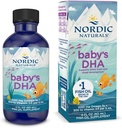 Naturales nórdicos DHA del bebé, desarmado - 2 oz - 1050 mg Omega-3 + 300 UI Vitamina D3 - Apoya el desarrollo del sistema nervioso, visión y nerviosismo en bebés - no GMO - Serviciones mayo Vary