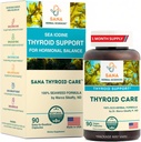 Organic Seaweed Thyroid Support – 210 mcg Natural Iodine from Kelp, Dulse & Bladderwrack – Hypothyroidism, Hormone Balance & Metabolism Aid – 90 Capsules – by Sana Herbal and Dr. Marco Sikaffy