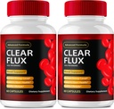 Suplemento de flujo claro, Super Boost Clear Flux Supplement, Clear Flux Pills, Official Formula, Premium Support to Maintain Stable Levels &amp; Healthy Circulation, Clear Flux Health Reviews (2 Pack)