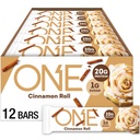 ONE Protein Bares, Cinnamon Roll, Gluten Gratis con 20g Protein y 1g Azúcar, Pantry Staples, 2.12 oz (12 Conde), Packaging May Vary