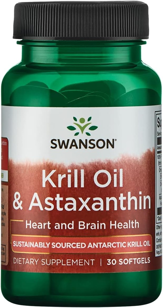 Swanson EFA Krill Oil " ASTAXANTHIN 30 SGELS
