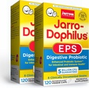 Jarrow Fórmulas Jarro-Dophilus EPS - 5 millones de organismos por servicio - 120 cápsulas de verduras cubiertas de Enteric, Probiótico multiestreno - Salud intestinal e inmune, 120 Cuenta (Pack of 2)