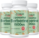 Liposomal Berberine HCL - Berberine 1500mg Activa AMPK & GLP-1, High Bioavailability Berberines Suplemento para Mujeres y Hombres (3 Pack)