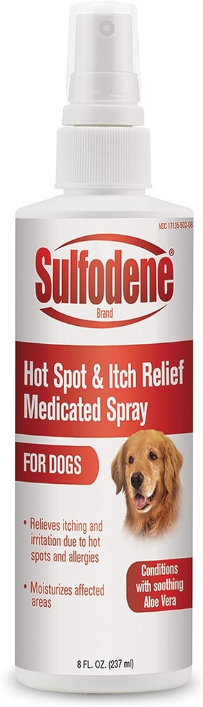 Sulfodene Medicated Spray (8 oz) Hot Spot y Itch Relief Y ayuda a prevenir la infección Medicada