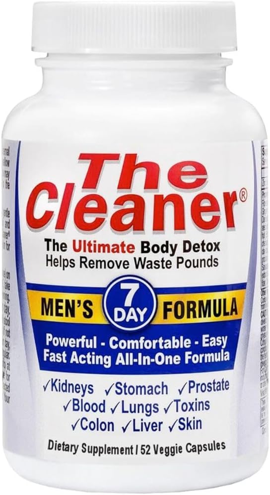 The Cleaner Detox, 52 cápsulas, Powerful 7-Day Men Fórmula, Full Cleansing Fórmula para Hombres, Support Digestive Health