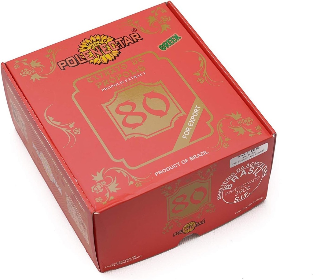 Brasil Green Bee Propolis Extracto Wax Gratis 80 (30ml) - 24 Botellas
