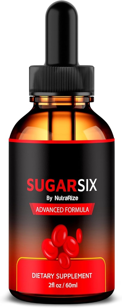 NutraRize SugarSix Drops, Sugar Oficial Six Liquid Formula, All Natural Support for Stable and Healthy Levels, Premium Dropper to Main Good Circulation, Sugar Six Review (30 Servings)