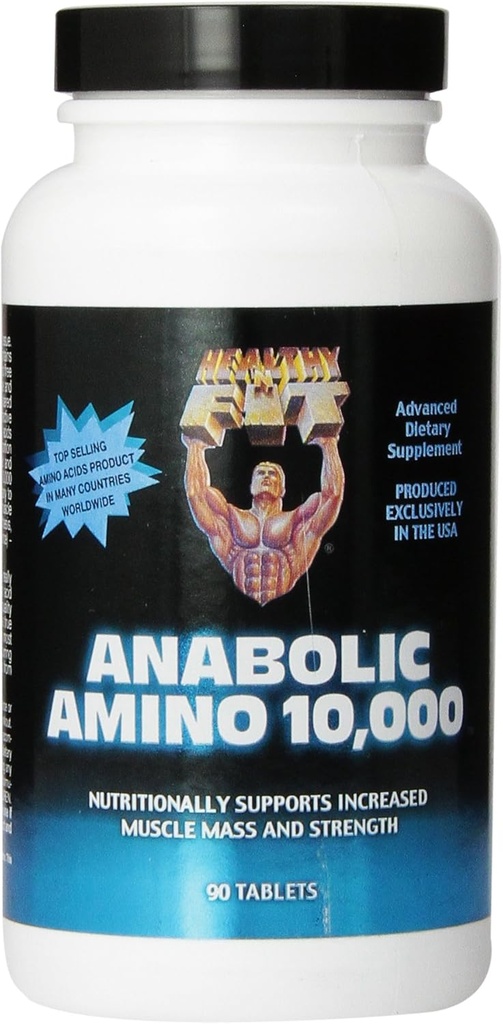 Saludable 'n Fit Anabolic Amino 10,000, 90 tabletas, Botella