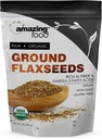 Amazing Food Ground Flaxseed Powder TENER 2 Lbs TEN USDA Certified Organic TEN Vegan ANTE NO GMO TENIDO Gluten Free TEN Made in USA