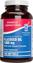 Cold Presionado Aceite de Flaxseed Orgánica 1000mg Softgels - No GMO Aceite de semilla de Flax Orgánica Rico en Occurring natural Omega 3 6 9 para beneficios completos del cuerpo - Fish Free Omega 3 Suplemento (180 Softgels)