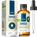 WoldoHealth DMSO 99.9% Grado Farmacéutico - FT-IR Verified Dimethyl Sulfoxide, Low Odor Solvent in Glass Bottle with Precision Dropper (3.38 oz)