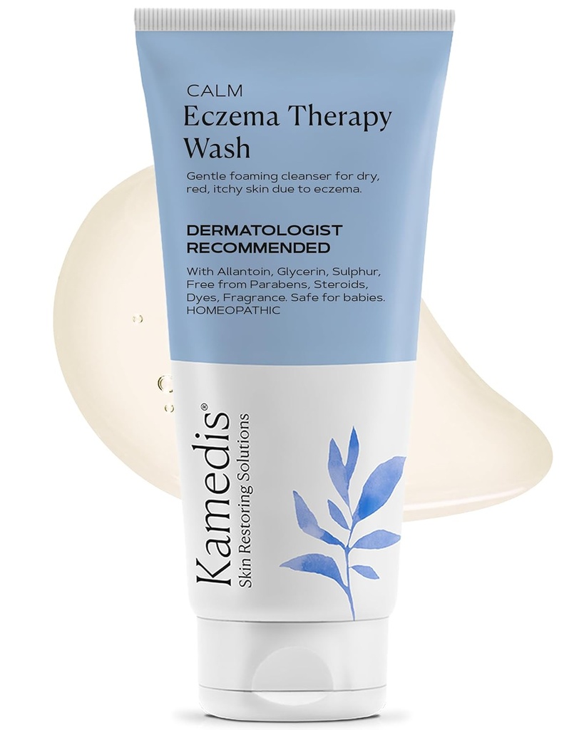 KAMEDIS Terapia de Eczema Lavado corporal para la piel seca, picante " sensible. Itchy Relief Botanicals Bath Gel. SLS, Parabens & Fragnance Free. Moisturizing Body Wash Para bebés &amp; adultos