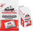 Fisherman's Friend Cough Drops, Cough Suppressant and Sore Throat Lozenges, Original Extra Strong, 10mg Menthol, 480 Drops (12 Packs of 40)