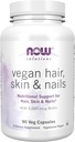NOW Foods Solutions, Vegan Hair, Skin & Nails, Nutritional Support with 5,000 mcg Biotin, 90 Veg Capsules