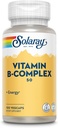 SOLARAY Vitamina B Complejo 50 mg - Vitaminas Celulares de Energía - Metabolismo y Nerve Salud Apoyo con Vitamina B12, Vitamina B1, B6, Niacina, Ácido Fólico, Biotina y Otras vitaminas B - Vegan, 100 VegCaps
