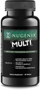 Nugenix Multivitamínico para Hombres, Multivitamina y Testosterona Soporte - 19 Vitaminas y Minerales, soporta la testosterona libre, Balance Cortisol, promueve la producción de óxido nítrico, Flujo de sangre - 60 Tabletas