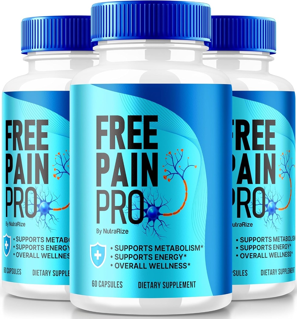 NutraRize (3 Pack) Free Pain Pro Capsules, Official Keto Formula for Fit and Healthy Body, All Natural Supplement to Support General Wellness, Premium FreePainPro Pills Review (180 cápsulas)