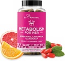 Metabolismo para Ella - Appetite &amp; Metabolismo Apoyo para Mujeres - Curb Cravings, Reducir la ingesta calórica " Promover sentimientos de plenitud - Berberina, Chromium Picolinate " Guarana - 60 Veg Capsules
