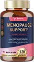 Suplementos de menopausia para mujeres, multibeneficio " Cohosh negro completo, raíz de Ashwangandha, probióticos de menopausia para mujeres, probióticos totalmente naturales, ingredientes premium