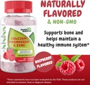 Calcio Magnesio &amp; Zinc + Vitamina D Gummies ← Bone Health Immune Health Energy and Muscle Function ← Daily Dietary Vitamin Supplement ← para adultos, adolescentes ← Fruity Raspberry Flavor