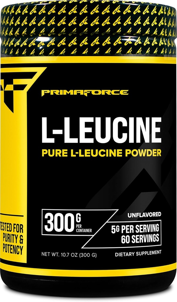 Primaforce L-Leucine (300 Grams tención 60 Servings) - Pure L-Leucine Powder, 5 Grams Por Serving