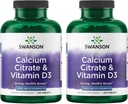 Citrato de calcio Swanson y vitamina D3 250 Tabs (2 Pack)