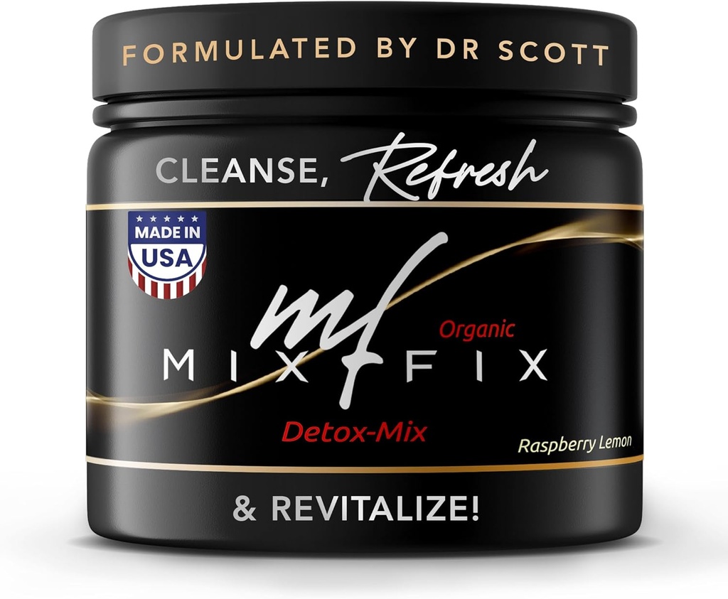 Mix-Fix Full Body Detox for Women &amp; Men – Liver, Colon & Gut Support Drink – Full Spectrum Detox Powder Supplement – Milk Thistle, Turmeric " Beetroot – Digestive Health & Energy – 30 Servings