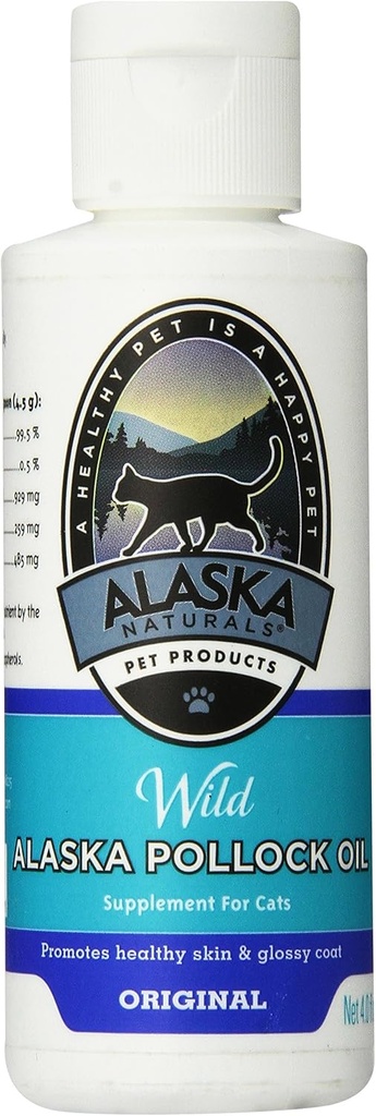 Alaska Naturals Pet Products Pollock Oil for Dogs, 4-Ounce bottle