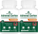 11-in-1 Suplemento de Apoyo Adrenal, Suplemento Cortisol con Ácido Pantoténico y Ashwagandha - Apoyos Función Adrenal Saludable, Energía y Relajación - 120 cápsulas