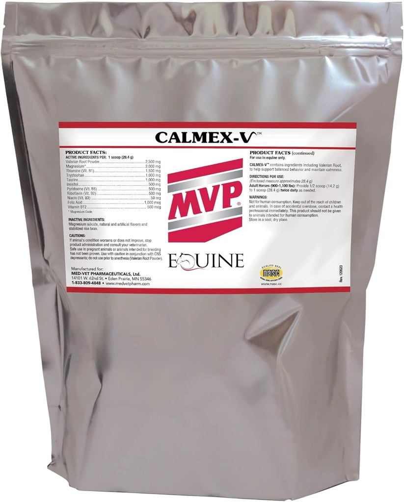 Calmex-V (5 lb) Apoyo a la calma para los caballos.