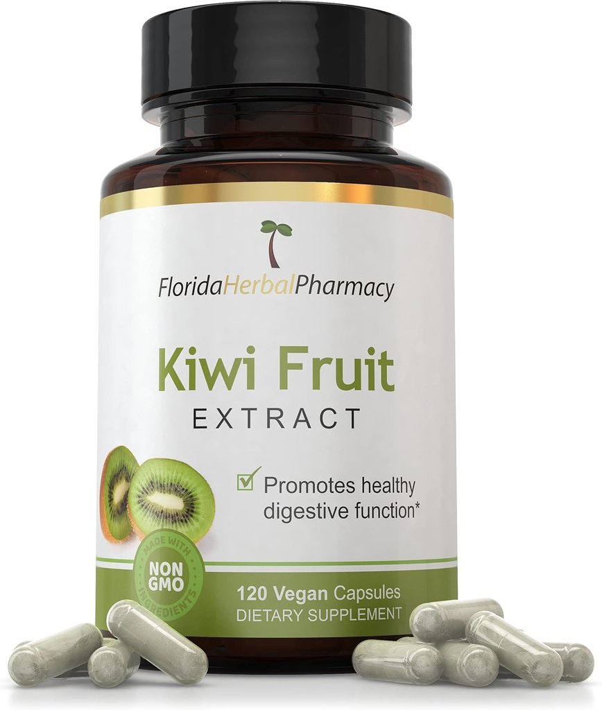 Farmacia Herbal de Florida, suplemento de extracto de fruta Kiwi cápsulas 10:1 (120 cápsulas) 500 mg por cápsula, 1000 mg