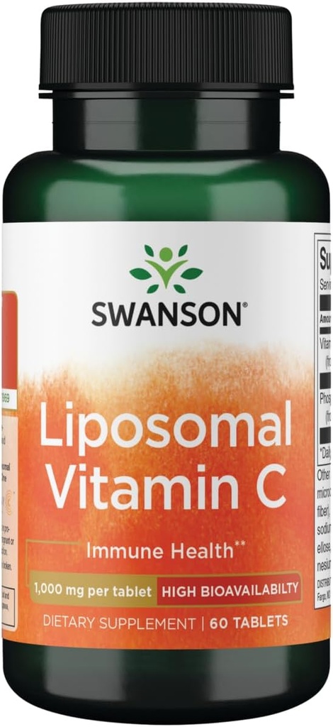 Vitamina Liposómica Swanson C - Alta Biodisponibilidad 1000 mg 60 Tabs