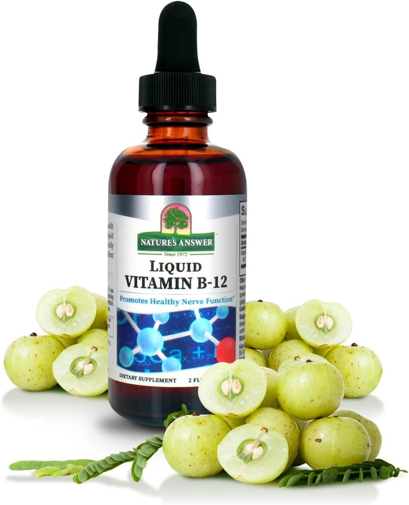 Respuesta de la Naturaleza Vitamina Líquida B-12  Promueve Función sana de nervios " Niveles energéticos " vivificados naturalmente