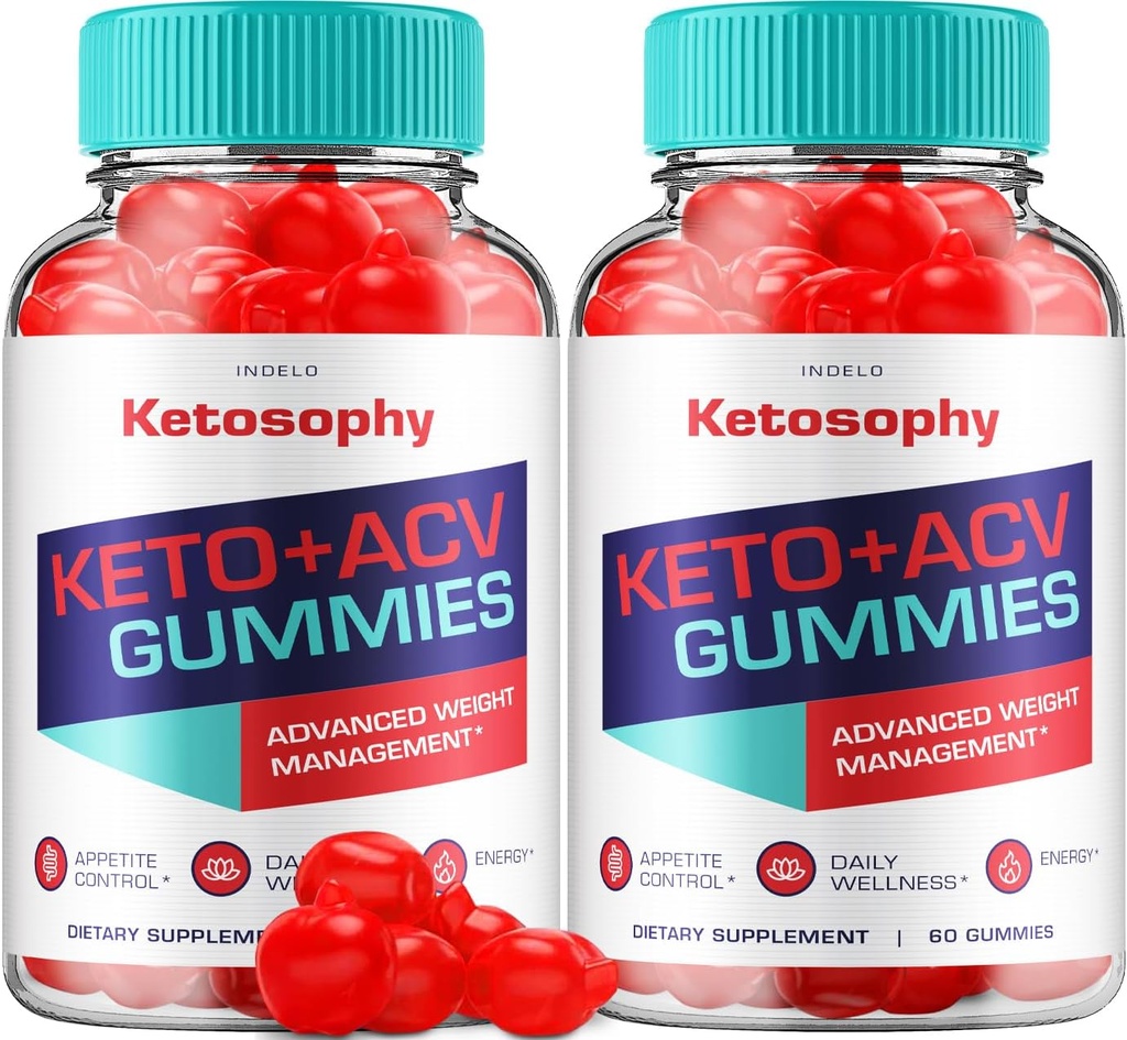 (2 Pack) KetoSophy Keto ACV Gummies - Advanced Weight Loss KetoSophy Keto Plus Gummies Apple Cider Vinegar KetoSophy ACV Gummies Weight Management Suplemento dietético Comentarios Hombre Mujeres (120 Gummies)