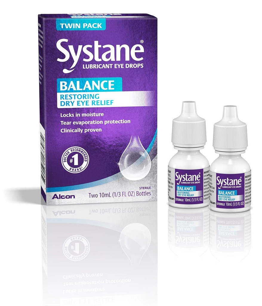 Systane Balance Lubricant Eye Drops, Twin Pack, 10-mL Cada