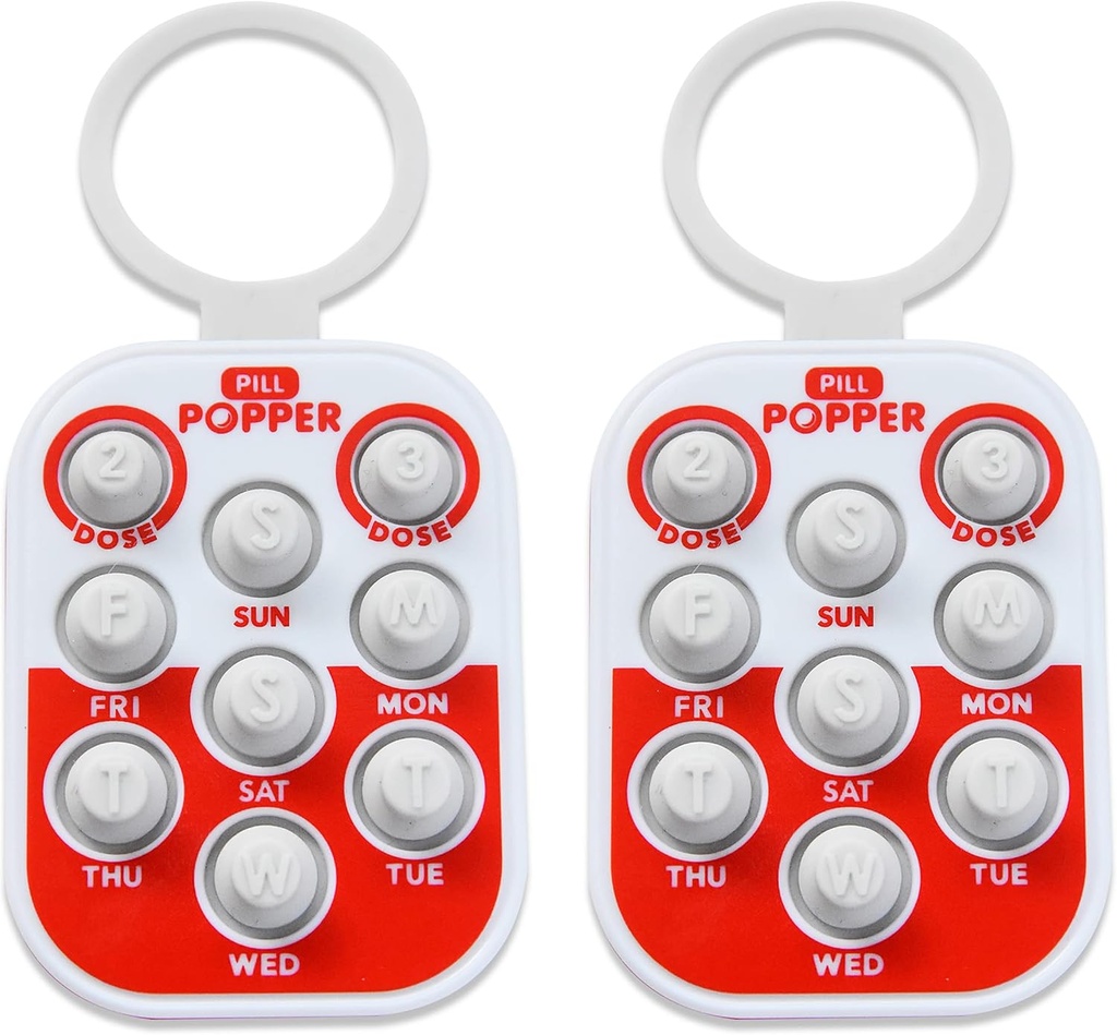 Pill Popper - Memory Aid Medication Dose Tracker (2 Pack)