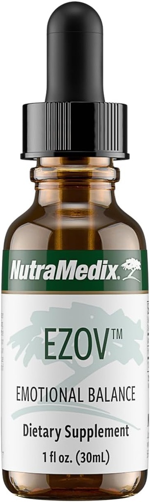 NutraMedix Ezov Hyssop Plant Drops - Suplemento líquido para la gestión del estrés, relajación, antioxidante Apoyo " Gut Health - Liquid Herb Extract for Mood " Emotional Support (1oz / 30ml)