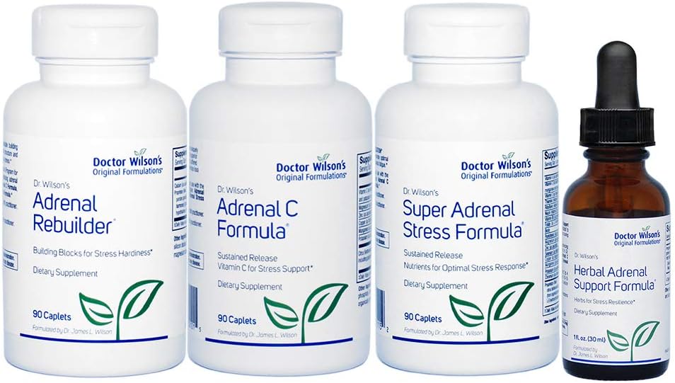 Protocolo de Fatiga Adrenal del Dr. Wilson Kit completo para el apoyo adrenal HASF pequeño