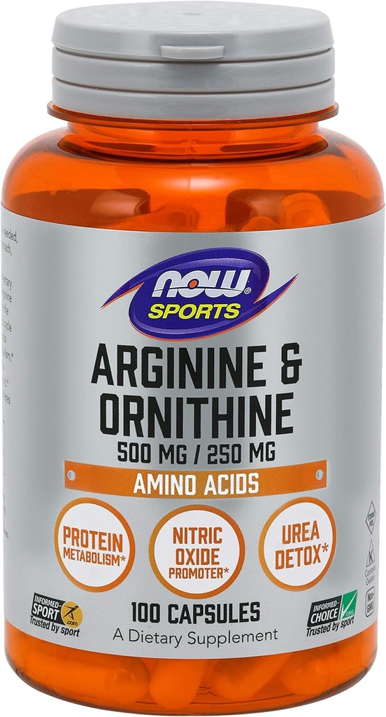Ahora Comida Arginina Ornithine 100 Caps
