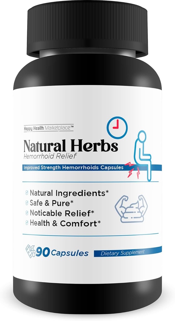 Herbs Naturales Hemorrhoids Capsules - Nuestro Mejor Suplemento de Alivio Hemorroides Hemorrhoids Premium Natural Herbs Strength Hemorrhoids Capsules - Hemorrhoids Herbs Natural Hemorrhoids Tratamiento Hemorroides Tratamiento