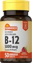 Sundance Vitamin B12 Fast Dissolve Tablets TEN 5000 mcg TENIDO 50 Conde TENIDO como Methylcobalamin TEN Natural Berry Flavor ANTE Vegetariano, No GMO, y Gluten Free Supplement