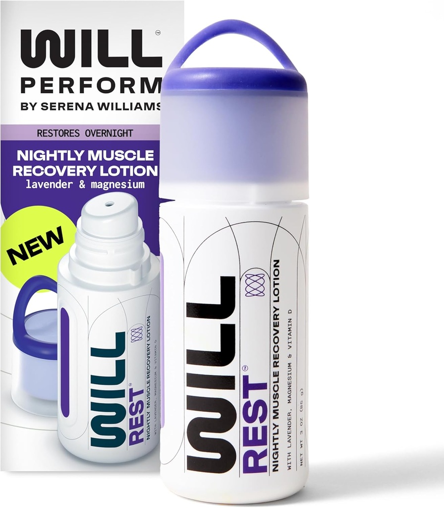 Lavender Oil Magnesium Lotion for Sleep by Serena Williams I Nightly Topical Magnesium Cream for Relaxation I Vitamin D &amp; Geranium Lavender Lotion for Better Sleep &amp; Relief I 3 FL Oz